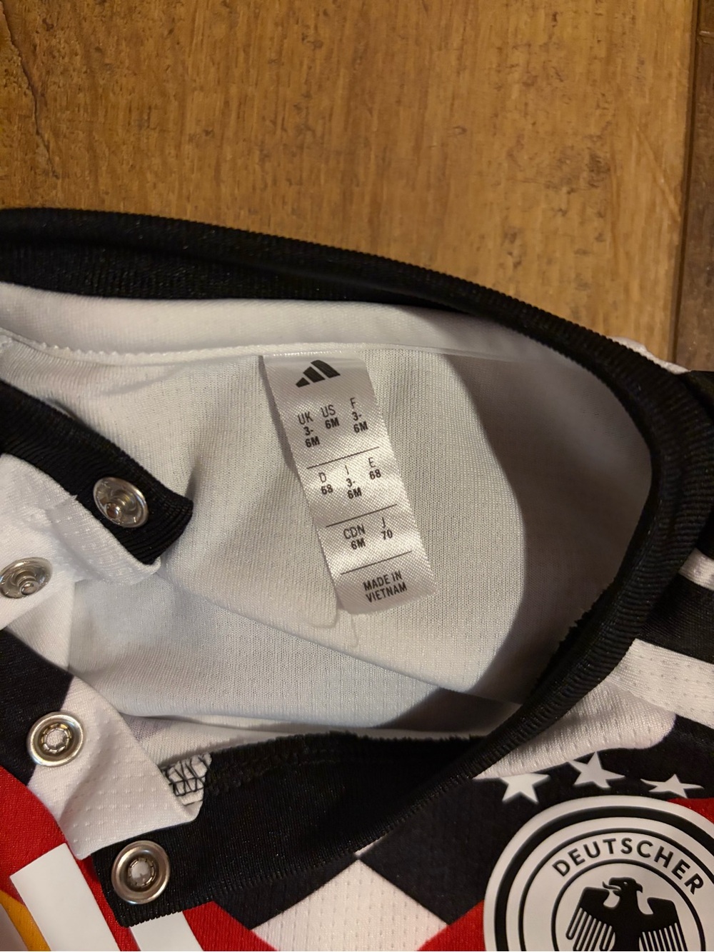 adidas Kids Germany Soccer Top & Shorts - White, Black, Red, Yellow - Picture 3 of 3